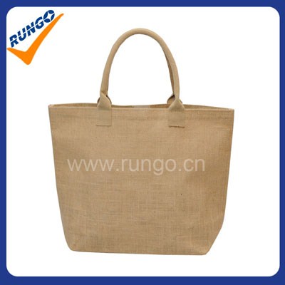 Eco-friendly jute tote bag with handles 